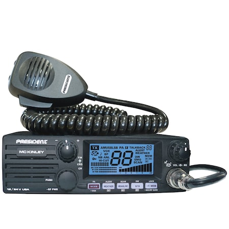 President Electronics McKinley 12/24-Volt 40 Channel CB Radio w/ AM/USB and LSB MCKINLEY